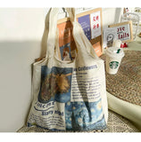 Van Gogh Painting and Memo Canvas Totes