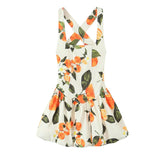Ramona Orange Flower Mini Flare Dress