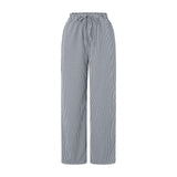 Harper Pin Check Casual Drawstring Pants