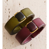 Etna Acrylic Dark Resin Statement Bangle