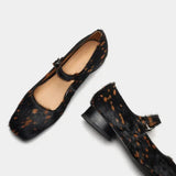 Calisto Ponyhair Maryjane Ballet Flats