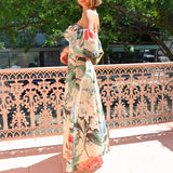 Marion Floral Ruffle Off The Shoulder Maxi Dress