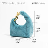 Telma Faux Fur Half Moon Mini Bag