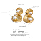 Cara Elegant Imitation Mother Of Pearls Earrings