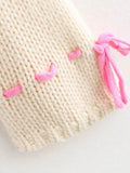 Lucy Pink Bow Trim Sweater