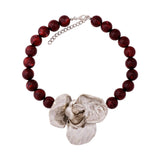 Arya Metallic Flower Beads Choker Necklace