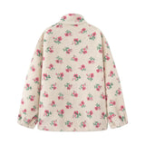 Elowen Vintage Floral Sherpa Fleece Jacket
