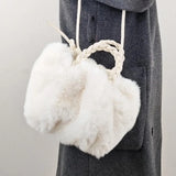 Kiania Faux Mink Pumpkin Bag