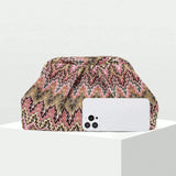Valentina Chevron Jacquard Boho Clutch