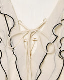 Thelma Semi-Transparent Ruffle Boho Blouse