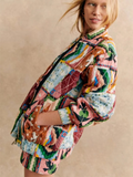 Kayte Bohemian Printed Quilted Cotton Jacket