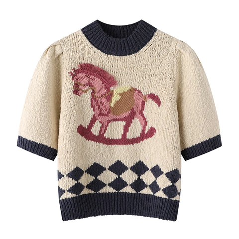 Sia Wooden Horse Knit Top