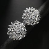 Haylo Round Crystal Clip Earrings