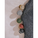 Samara CZ Crystal Disk Earrings