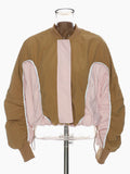 Vesa Sculpted Crop Bomber Jacket