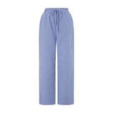 Harper Pin Check Casual Drawstring Pants