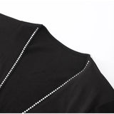 Maxim Crystal Bow Plunge Neck Mini Dress