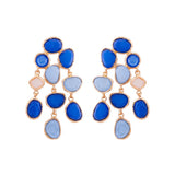 Cassi Colorful Gemstone Tassel Drop Earrings