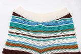 Marisol Striped Knit Shirt and Shorts Set