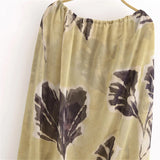 Saila Leaf Print Halter Dress