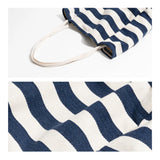 Capri Bold Stripe Casual Canvas Tote