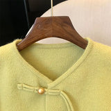 Briana Cheongsam Knots Sweater Cardigan