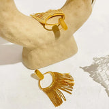Louisa Golden Fringe Tassel Earrings