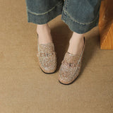 Misty Glitter Metallic Clog Mules