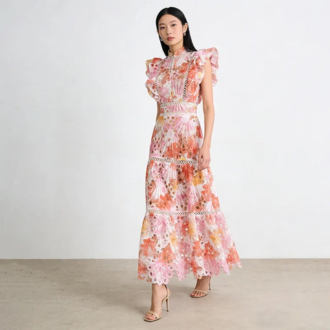 Sabrina Ruffle Sleeve Floral Dress