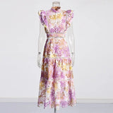 Sabrina Ruffle Sleeve Floral Dress