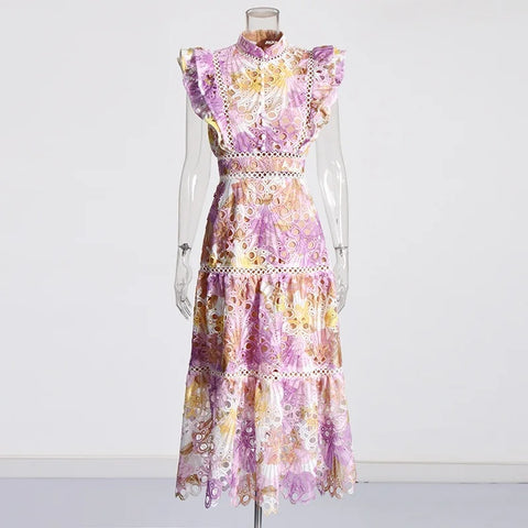 Sabrina Ruffle Sleeve Floral Dress