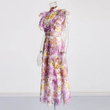 Sabrina Ruffle Sleeve Floral Dress