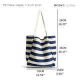 Capri Bold Stripe Casual Canvas Tote