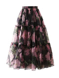 Veronica Spring Floral Prints Tiered Skirts