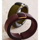 Etna Acrylic Dark Resin Statement Bangle