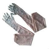 Noelia Luxe Rhinestones Mesh Gloves