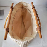 Blythe Bamboo Handle Straw Tote