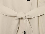 Marienne Funnel Neck Belted Trench Coat