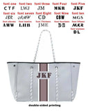 Delma YOUR Initials Monogram Stripe Neoprene Tote