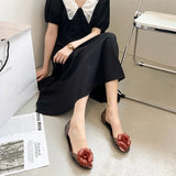 Joseline Camellia Flower Jelly Flats