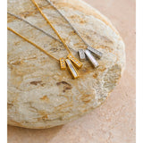 Chic CZ Multi Rectangle Charm Pendant Necklace