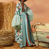 Safiya Statement Balloon Sleeve Maxi Kimono
