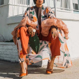 Safiya Statement Balloon Sleeve Maxi Kimono