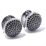 Samara CZ Crystal Disk Earrings