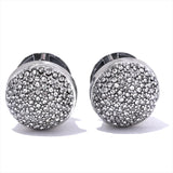 Samara CZ Crystal Disk Earrings