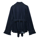 Yana Belted Denim Blue Jacket
