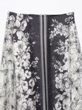 Eliza Dark Vintage Floral Midi Skirt