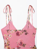 Sofia Pink Floral Ruffle Cami and Skirt Set