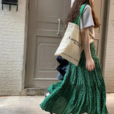 Kellie Green Floral Maxi Skirt