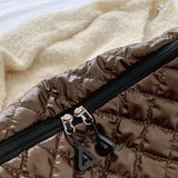 Frida Metallic Quilted Nylon Hobo Bags